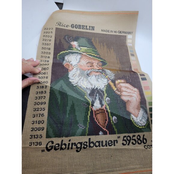 VTG Rico-Gobelin German Needlepoint Tapestry Canvas New embroidery Craft - Picture 1 of 7